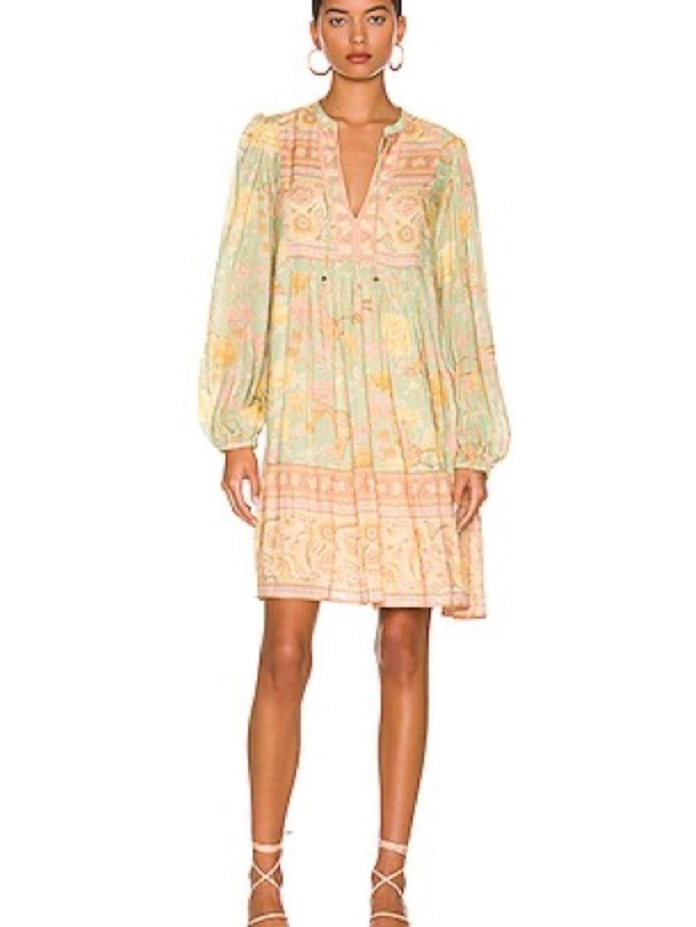 Spell Butterfly Boho Tunic Dress Botanical Mini Dress Size XS - Picture 3 of 11